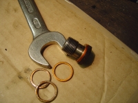  new washers on rear oil feed banjo bolt